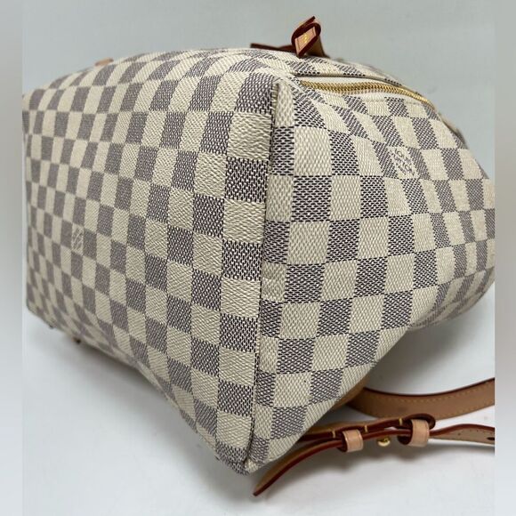 Louis Vuitton Sperone Backpack White Leather Damier Azur, Pink Lining main image 4